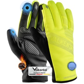 Valkental® GloRider V2 Windproof Cycling Gloves, Padded & Grippy, Winter Gloves & Transition Gloves, for Men & Women, with Touchscreen Function