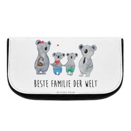 Parent-New Mr. & Mrs. Panda Cosmetic Bag Koala Family Two, White, Hand drawn
