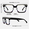 Zeelool Stylish Rectangle Eyeglasses Thick Frame Glasses for women/Men with