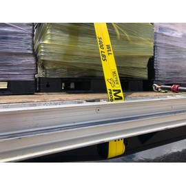 Mytee Products Winch Straps 4" x 30' Black Heavy Duty Tie Down w/Flat Hook WLL# 5400 lbs | 4 Inch Cargo Control for Flatbed Truck Utility Trailer