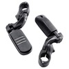 1 1/4" 32mm Matte Black Short Angled Engine Guard Footpegs