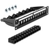 PBAEGAV Patch Panel 12 Port with 12 Pcs Cat6 Keystone