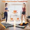 Akluer 2-in-1 Walking Pad Treadmill with Foot Massage Functioncolor: Black