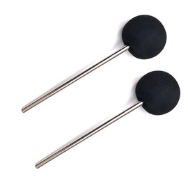 Jiayouy 2Pcs Bass Drum Beater Kick Drum Pedal Beater Compatible with Cajon Pedal Beater, Rubber Head Bass Drum Pedal Hammer Percussion Mallets Instrument Accessories