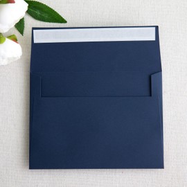 PONATIA 50 Pieces 5x7 Envelopes, A7 Envelopes Self Seal for Weddings, Invitation Cards, Photos, Postcards, Greeting Cards Mailing, Baby Shower, Graduation, Christmas Gift Cards (Navy Blue)