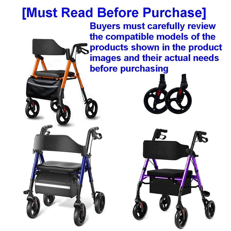 2PC 8 Inch Front Wheel with Front Fork Drive, Replacement