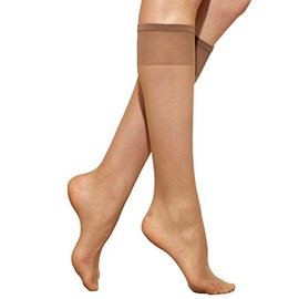 Silkies Women's Ultra Knee Highs with Energizing Support 3 Pair Pack - One Size/Regular - Nude