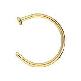 PIERCINGLINE Titanium Nose Ring Open Plate Piercing Lip Eyebrow Nose Ear Choice of Colours and Sizes, Titanium