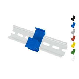 DIN Rail Mount / Adaptor "Flat" for Shelly-Mini DIN Rail Bracket (35 mm) (Blue (Prime))