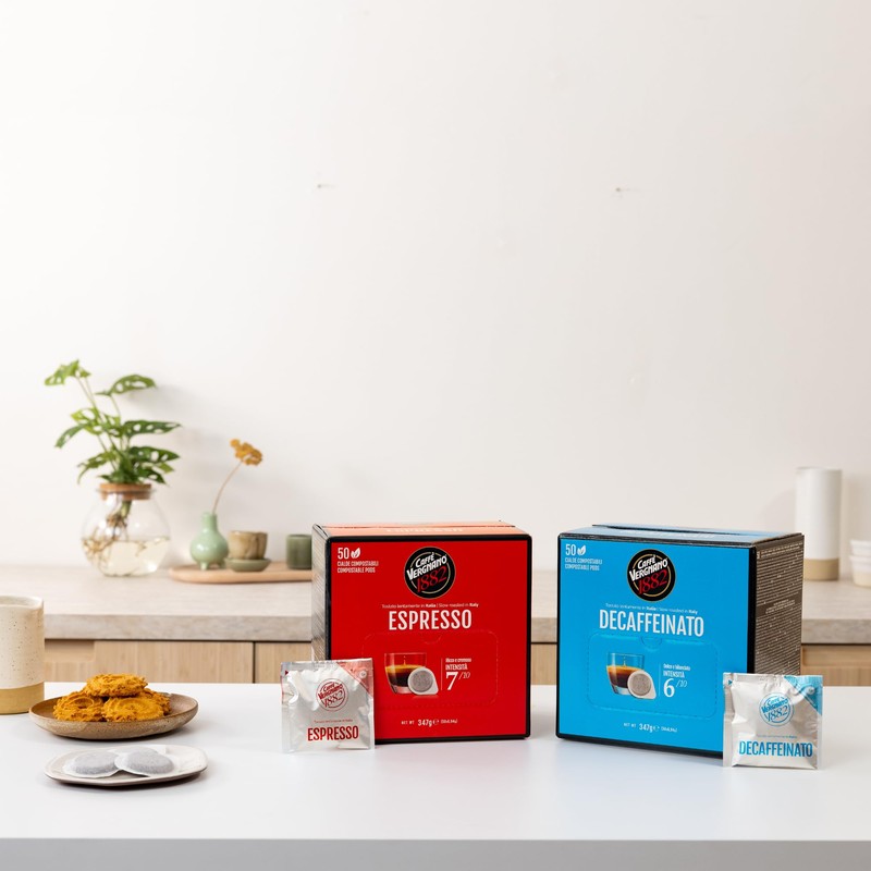 Caffè Vergnano 1882-50 Cialde Espresso Compostabili per Macchina Cialde Ese