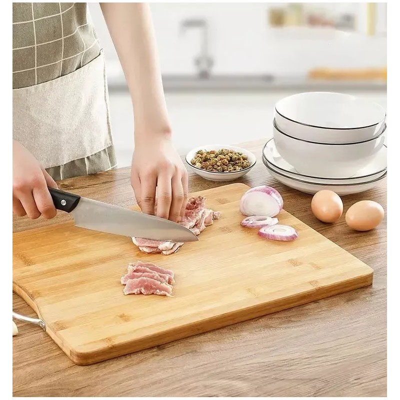 TH2010 Paquete 3pz Tabla De Bambú Madera Para Picar Alimentos