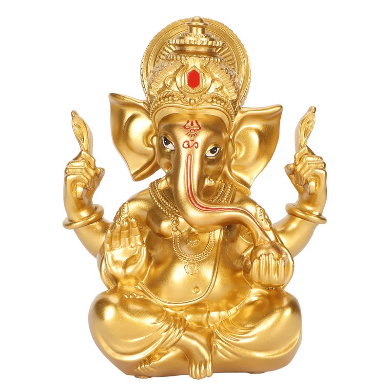 Indian Ganesha Statue Elephant Hindu God Sculpture Resin Decorative Indian