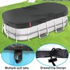 LXKCKJ Rectangular Pool Cover for Above Ground Pools, Solar Oval