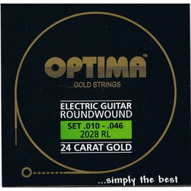 Optima 24 K Gold Plated Electric Guitar Strings .010-.046