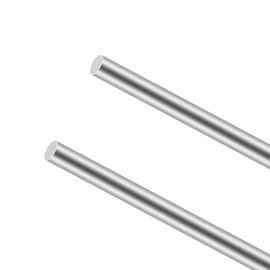 iMeistek 304 Stainless Steel Round Rods, 305 mm Length Diameter 10 mm Solid Stainless Steel Metal Round Shaft Rod for DIY Crafts (Pack of 2)