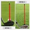 Sosoport Golf Alignment Sticks, Red Direction Stick Swing Training Aid