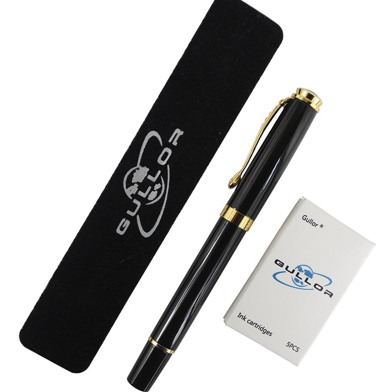 Gullor Mother of Pearl Push-In Style Fountain Pen with a