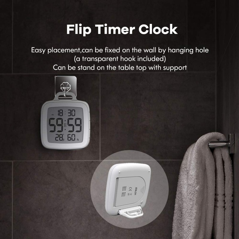 BALDR Digital Shower Clock with Timer | Waterproof Design, Perfect