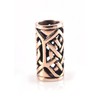Battle-Merchant Viking Beard Bead for Dreadlocks Bronze with Cable Pattern
