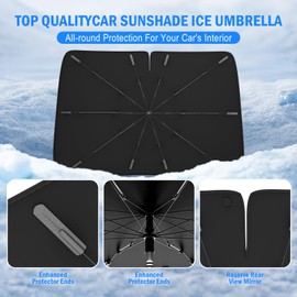 Windshield Sun Shade for Car Front Window – Sun Shade for car Windshield Blocks UV Rays & Heat, Keeps Interior Cool, Foldable Sun Visor Cover with Universal Fit for Front Windows(56" L x 31" W)