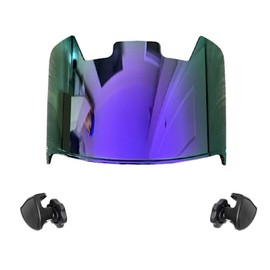 Purple Electroplated Iridium Mirror Premium Football Helmet Visor Eye Shield w/Fast Release Clips for Full Size Helmets Fits Adult & Youth