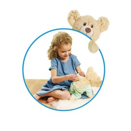 Heless Cuddly Toy Teddy Hope with Guardian Angel Outfit, Approx. 22 cm Teddy Bear to Put on and Take Off, Love and as a Playmate