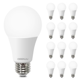 DEGNJU A19 Light Bulbs, 100W LED Light Bulb 2700K Soft White, 1500 LM, 15000 Hours, E26 Base, Non-Dimmable, 13W Warm White LED Bulbs for Bedroom Living Room, 12 Pack