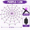 Halloween Spider Web LED Light for Party Décor – Purple
