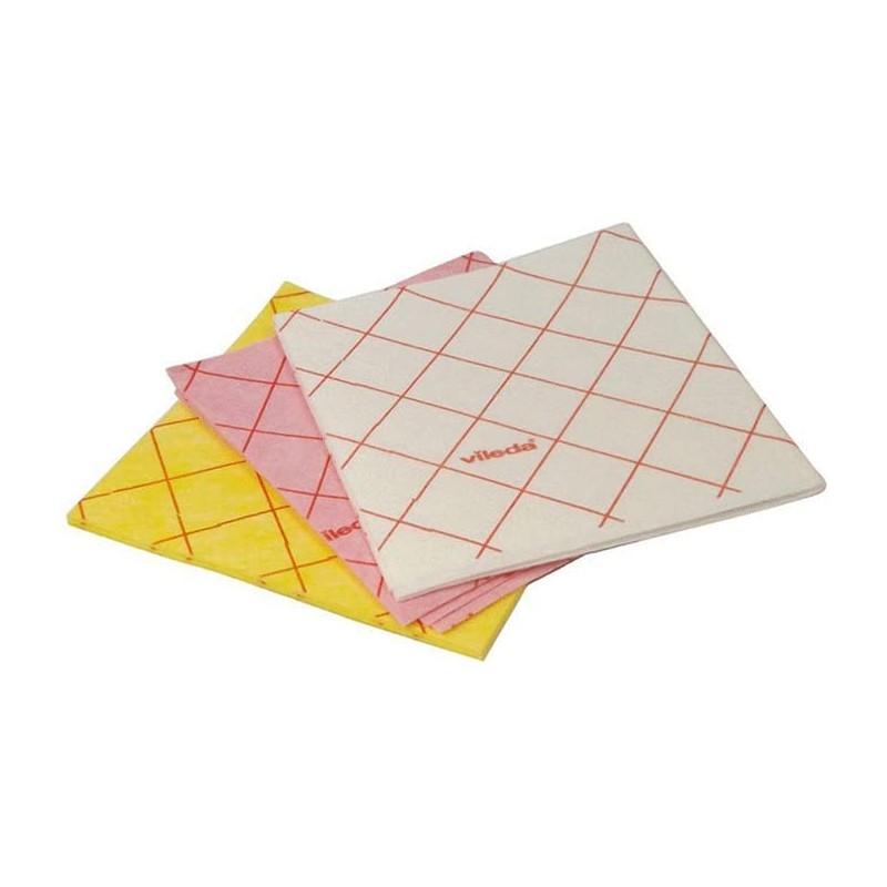 Vileda All-Purpose Cloth 4+2Pcs, Powerful Cleaning, Water-Absorbent, Durable - Yellow