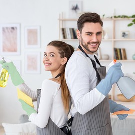 Yunaeduo Rubber Kitchen Dishwashing Gloves - 3 Pairs Colorful Reusable Household Cleaning Gloves For Washing Dishes And Cleaning Tasks，Flexible And Durable Waterproof (Large, Dark Green+Green+Gray)