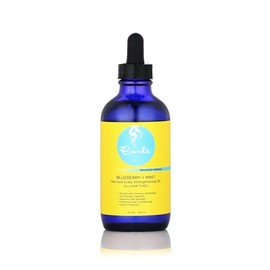 Curls Blueberry Bliss Aceite fortalecedor para el cabello y el cuero cabelludo de arándanos y menta, 4 onzas, aceite para el cabello que penetra las r