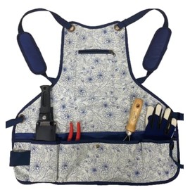 Garden Works Ironwood Tools Garden Apron, 9.65-inch Height, Floral Pattern, Garden Tool, Home, 1 count (pack of 1)
