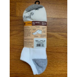 Timberland Vtg. Timberland Men's 3-Pack No Show,White w/ Gray Men's Shoe 6-12.5 USA Made