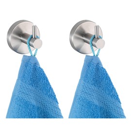 WENKO Uno Bosio Wall Hook Stainless Steel Towel Holder Matt Set of 2