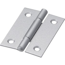 TRUSCO(トラスコ) スチール製厚口蝶番 シルバー塗装仕上げ 全長51mm (10個入) 888-51SV