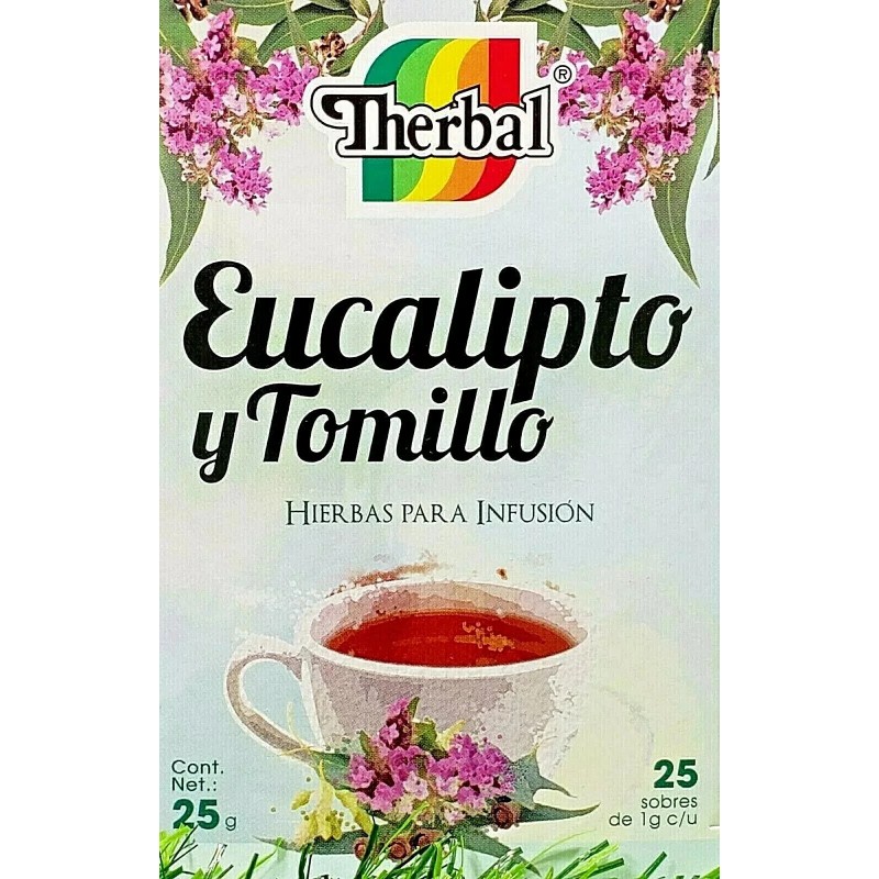 Therbal 50 Tea bags Eucalyptus & Thyme Tea / Te