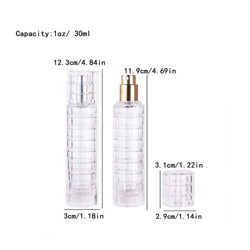 SCOLAND 30ml Perfume Bottling Portable Large Capacity Fine Pressing Glass