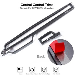 For Honda CRV 2023 2024 2025 Center Console Dashboard Trims, Sporty Interior Air Vent Decal Molding Trims for CR-V LX, EX, EX-L, Sport Hybrid, Sport-L Hybrid, Sport Touring Hybrid- Carbon Fiber Grain