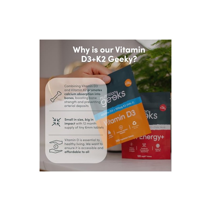Vitamin D Tablets 4000 iu & Vitamin K2 MK7 100μg