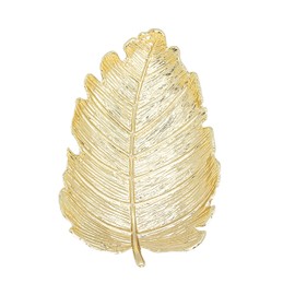 Metal Jewelry Dish, Leaf Shaped Ring Holder Jewelry Organizer, Trinket Dish Vanity Tray for Dresser Christmas Birthday Wedding Gifts