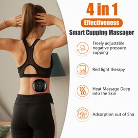 2 PCS Electric Cupping Therapy Set, 4 in 1 Electric Cupping Massager, Smart Cupping Relieves Muscle Soreness, Improves Blood Circulation and Accelerates Recovery After Exercise
