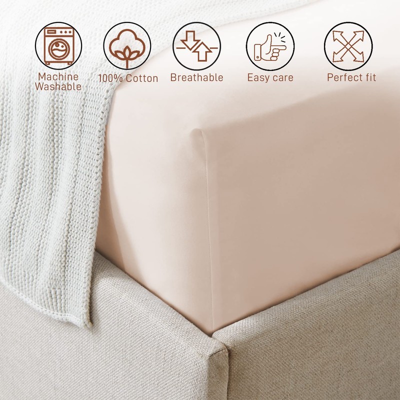 AR Ware King Size Bedding Fitted Sheets 100% Egyptian Cotton