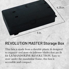 de Buyer REVOLUTION MASTER Storage Box - Fits & Organizes Julienne Blades for LA MANDOLINE REVOLUTION MASTER - Blades Not Included - Made in France