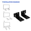 Alyphyly Universal Wall Mount with Hardware Kit Bracket Sound Bar