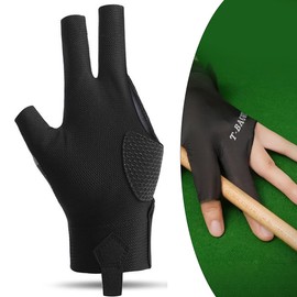 TSUOUKL Snooker Handschuhe,Pool Billard Handschuhe,Billiard Pool Cue Gloves,Rutschfeste Poolhandschuhe,Abriebfeste Poolhandschuhe,Verstellbare Poolhandschuhe,Atmungsaktive Pool Handschuhe