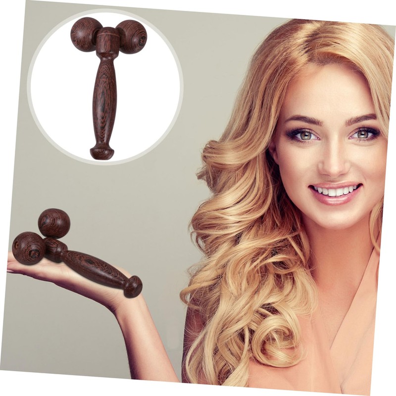 BIUDECO Slimming Wooden Face Massager Double Balls Face Lifting Tool
