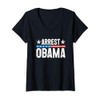 Womens Arrest Obama 2025 V-Neck T-Shirt