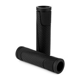 Bicycle ATB Rubber Bicycle Grips, Black, Pair