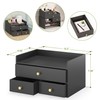 Xadgve Bamboo Desk Organizer - Stackable, No Assembly Required, Ideal
