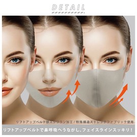Inner Lift-Up Belt to Show Your Small Face, Small Face Beaute, Secret Lift-Up Mask, Gray [Care]